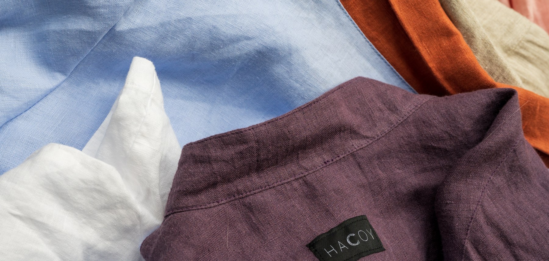 HACOY linen pieces layered together